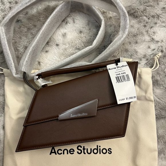 Acne Studios Distorted Leather Top Handle Bag MSRP$1350 RARE FIND - Picture 1 of 14